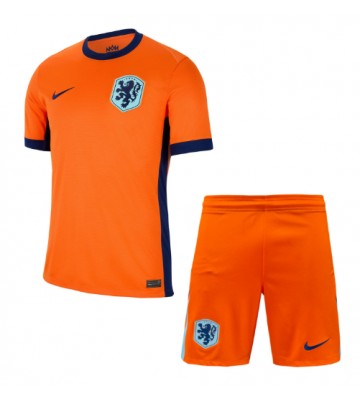 Netherlands Replica Home Stadium Kit for Kids Euro 2024 Short Sleeve (+ pants)